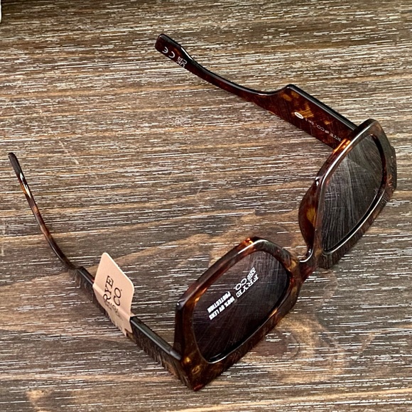 FRYE‎ & CO Oversized Square Tortoise Shell Chunky Sunglasses 100% UV Protection - Picture 9 of 11